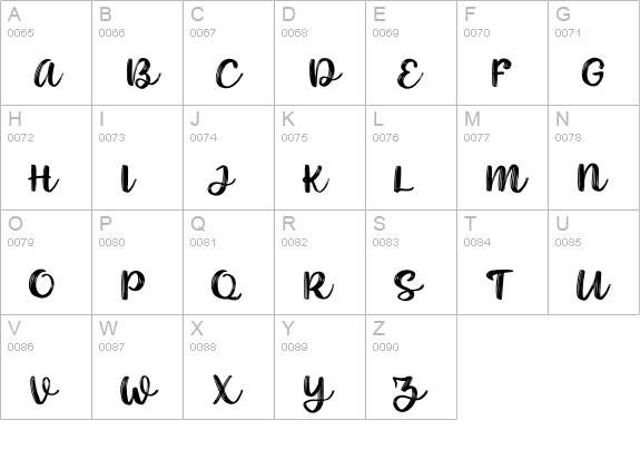 Noyram uppercase A-Z preview