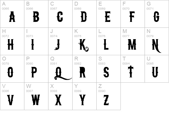 nu uppercase A-Z preview