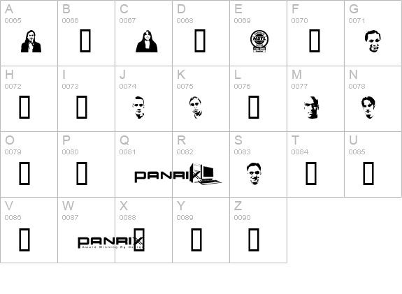Nu School Militia uppercase A-Z preview