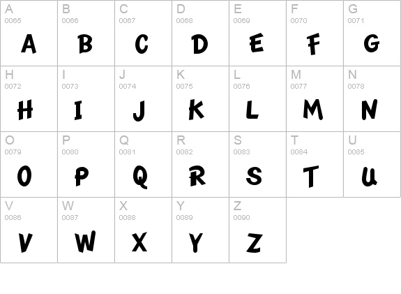 NuCasualDemo-Regular uppercase A-Z preview
