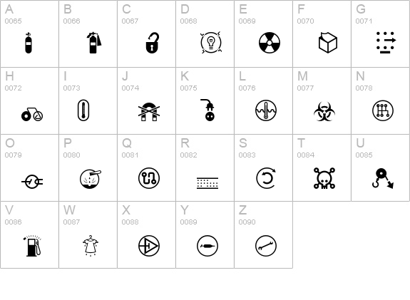 Nucleus-One uppercase A-Z preview