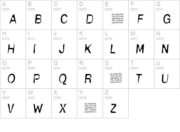 NudE UNPAID DEMO uppercase A-Z preview