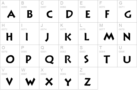 NuevoLitho Plain uppercase A-Z preview