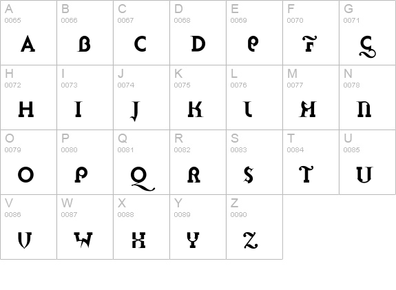 Nuke Plain uppercase A-Z preview