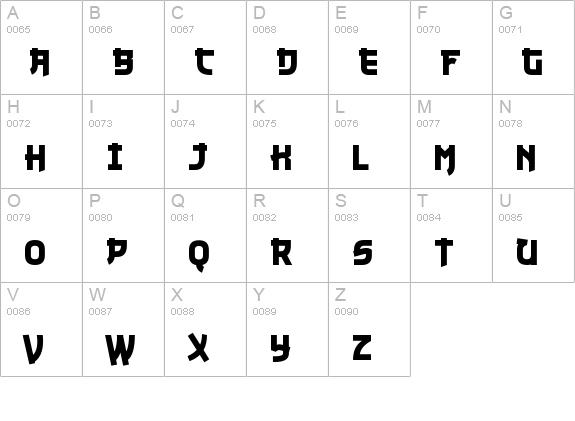 Nuku Nuku uppercase A-Z preview