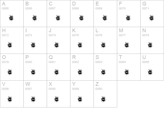 number one uppercase A-Z preview