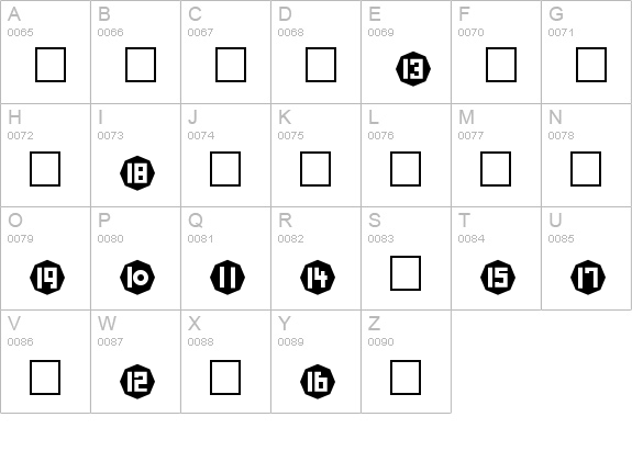 Number Plain uppercase A-Z preview