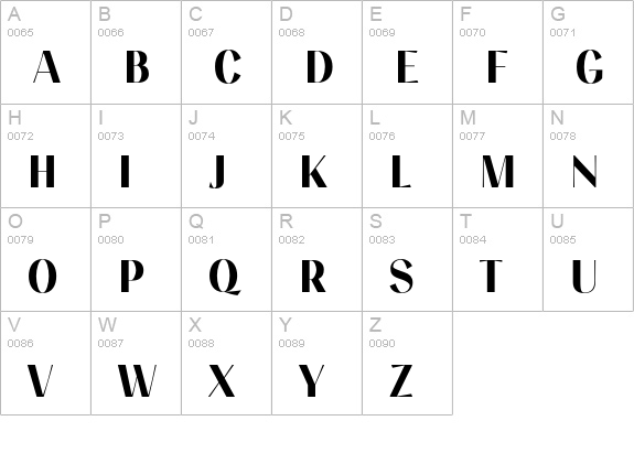 NumskillBold uppercase A-Z preview