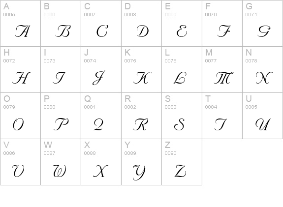 Nuncio-Normal uppercase A-Z preview