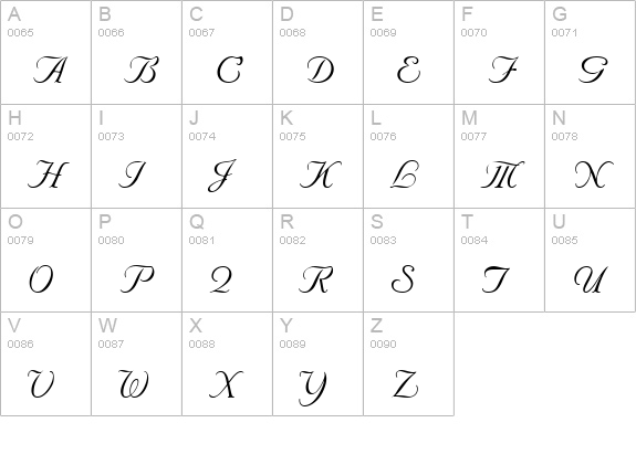 Nuncio Regular uppercase A-Z preview