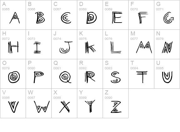 nuni uppercase A-Z preview