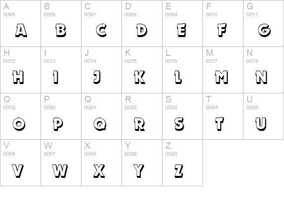 Nuts uppercase A-Z preview