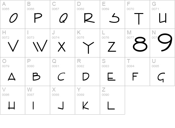 Nviray uppercase A-Z preview