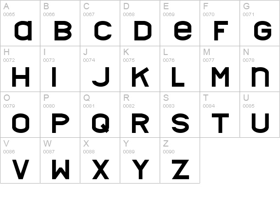 Nyctalopia uppercase A-Z preview
