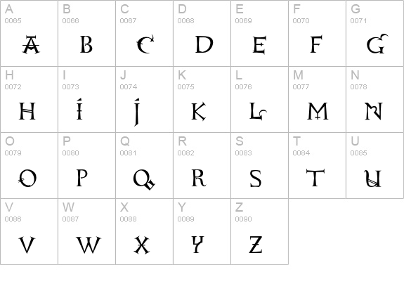 Nylon-Regular uppercase A-Z preview