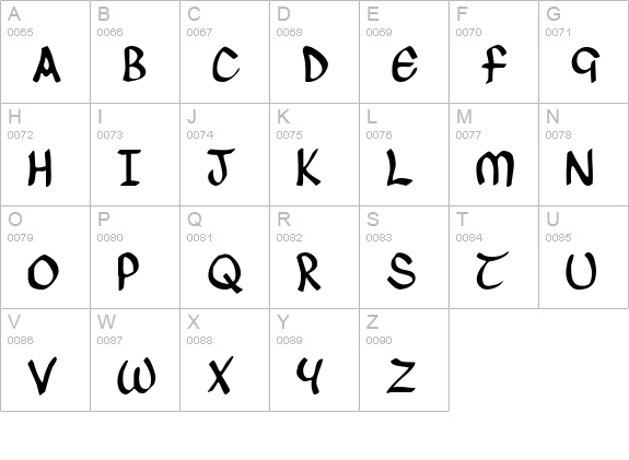 O'Connor uppercase A-Z preview