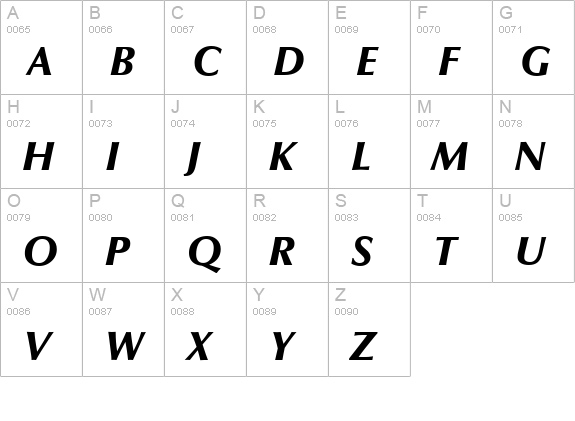 O801-Flare-Xbold-Italic uppercase A-Z preview