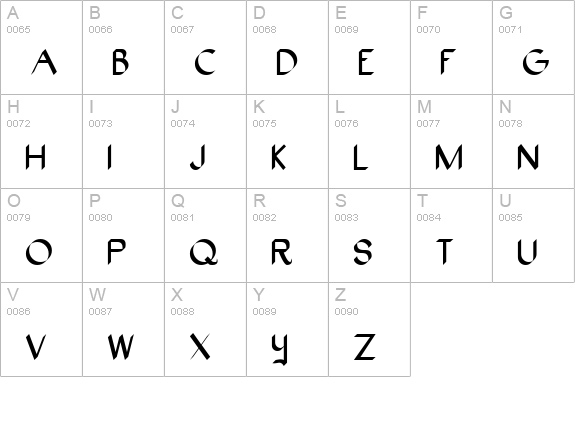 Oak Wood uppercase A-Z preview