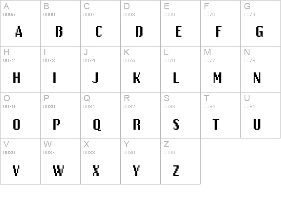 OaklandTen uppercase A-Z preview