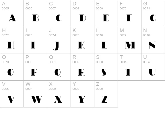 OakParkBlvd uppercase A-Z preview