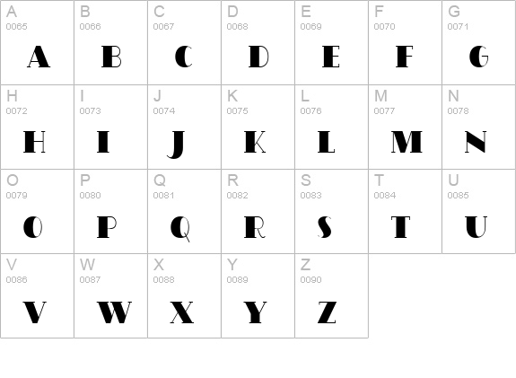 OakParkBlvd Plain uppercase A-Z preview