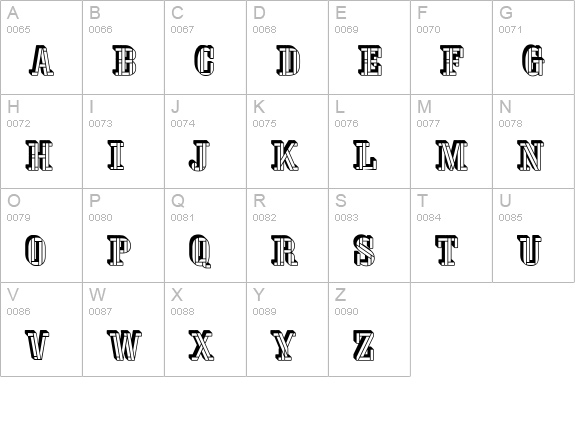 Oaktag 3D uppercase A-Z preview