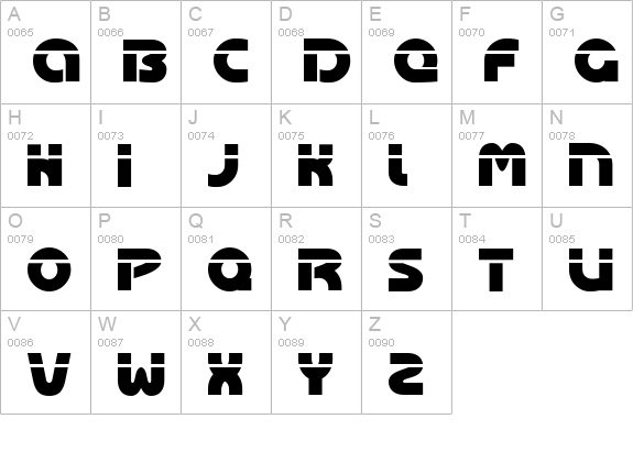 Oasis uppercase A-Z preview