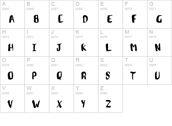 Oatmeal uppercase A-Z preview
