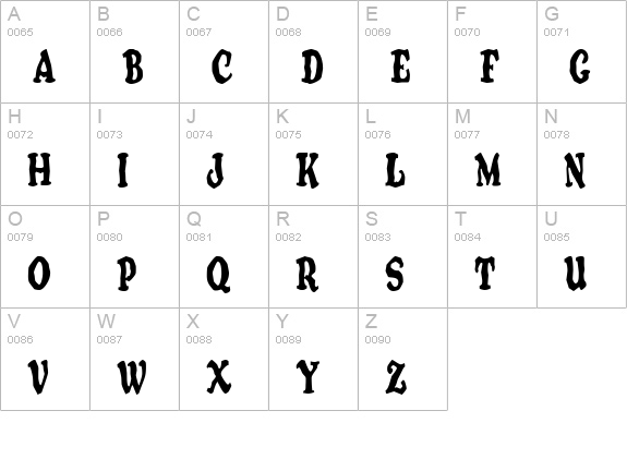 OatmealCondensed uppercase A-Z preview