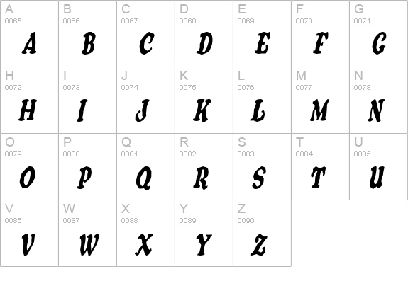 OatmealCondensed Italic uppercase A-Z preview