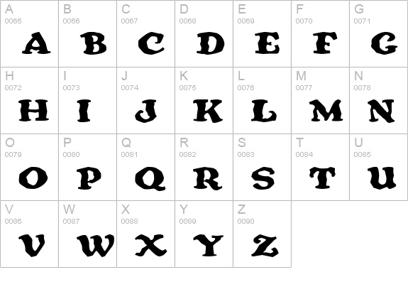 OatmealExtended uppercase A-Z preview
