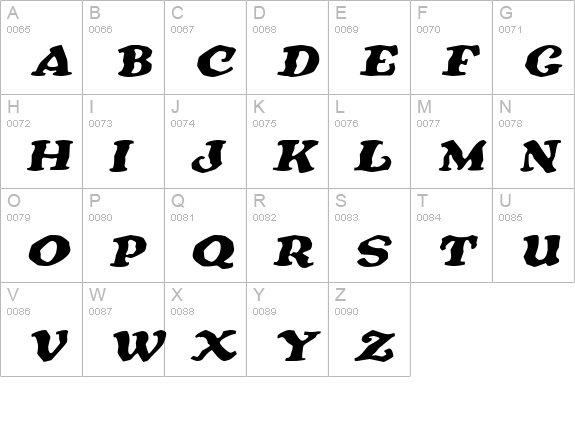 OatmealExtended Italic uppercase A-Z preview