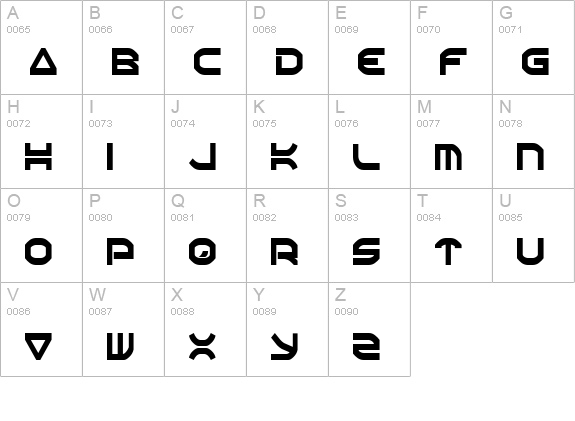 Oberon Condensed uppercase A-Z preview