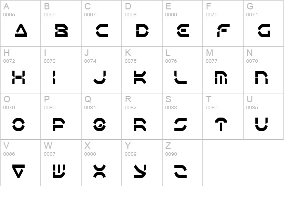 Oberon Deux Condensed uppercase A-Z preview