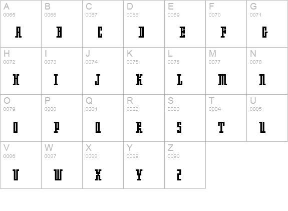 OblongBold Bold uppercase A-Z preview