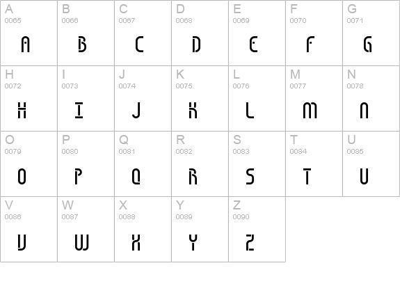 Obstacle BRK uppercase A-Z preview