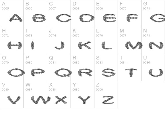 Obtuse two uppercase A-Z preview