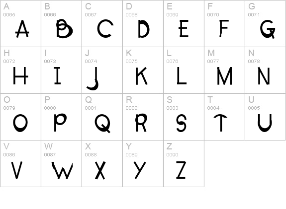 OccidentalDismount uppercase A-Z preview