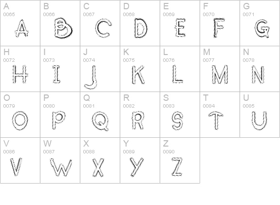 OccidentalDismount-Mapped uppercase A-Z preview