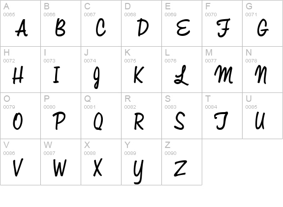 Oceans11 uppercase A-Z preview