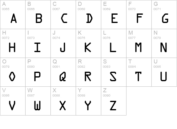 OCR 1 SSi uppercase A-Z preview