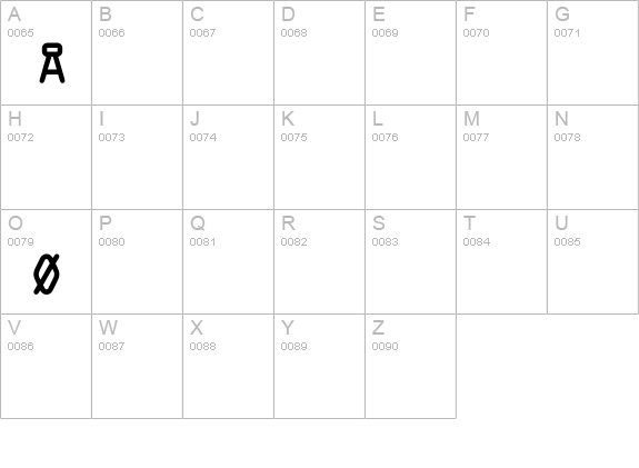 OCR A, CMC 7, MICR B 13 uppercase A-Z preview