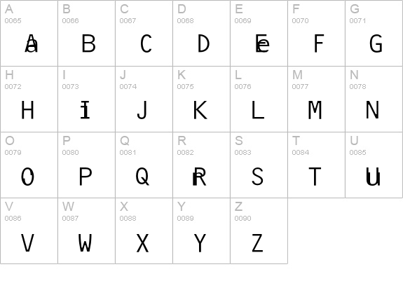 OCROver uppercase A-Z preview