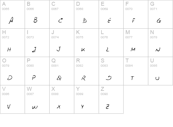 Octavio uppercase A-Z preview