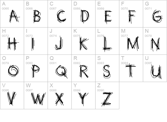 OctemberScript uppercase A-Z preview
