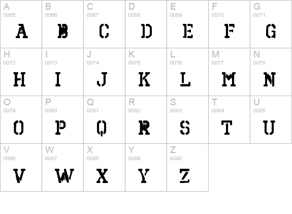 Octin Spraypaint B Rg Bold uppercase A-Z preview