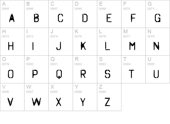 Octin Spraypaint Free uppercase A-Z preview