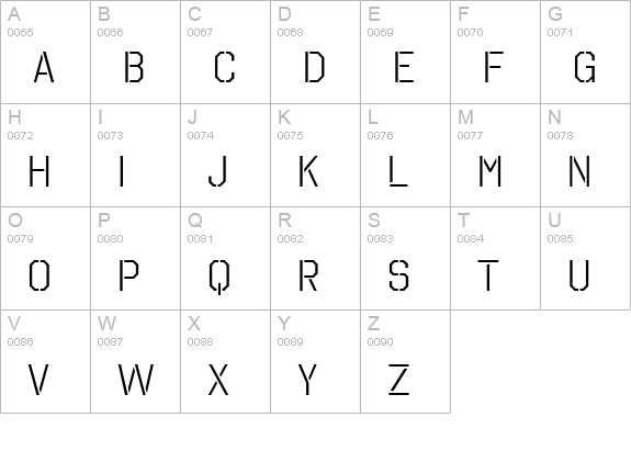 Octin Stencil Bk uppercase A-Z preview