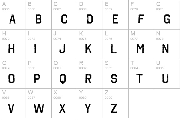 Octin Vintage A Rg Bold uppercase A-Z preview