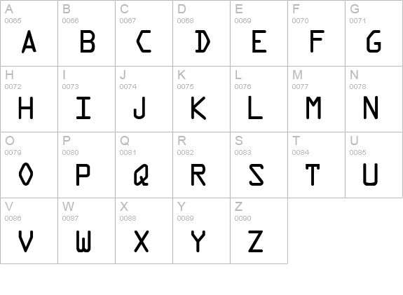 October uppercase A-Z preview